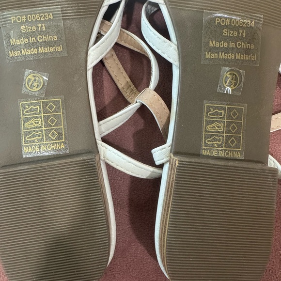 NWOT White Strappy Sandals - Picture 4 of 4